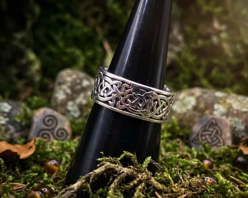 Edelstahl Ring Keltischer Knoten